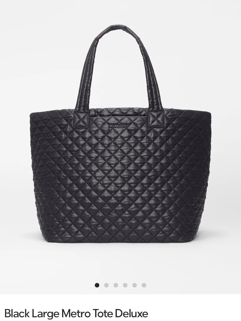 Mz Wallace LARGE Black Quilted Metro Tote Deluxe